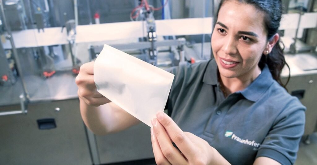 A new manufacturing process uses lasers to seal paper packaging instead of glue