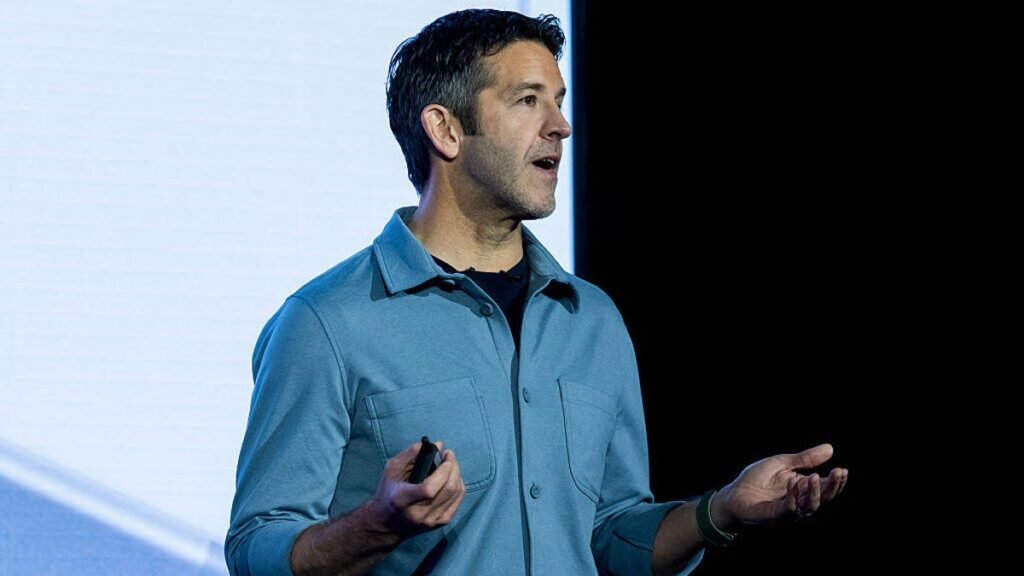 John Ternus, senior vice president of hardware engineering at Apple Inc., during an Apple event in New York