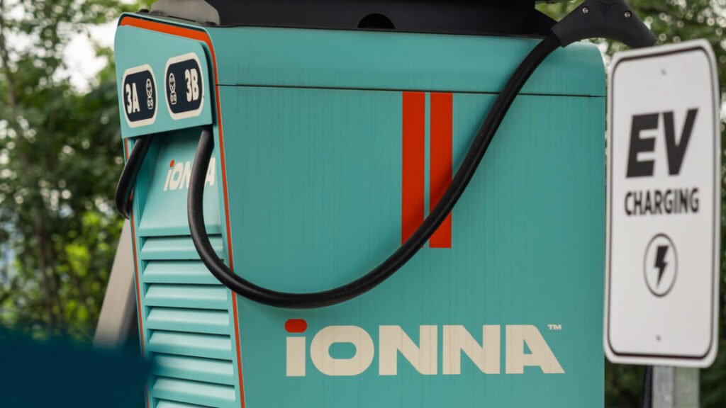 An IONNA-branded EV charger