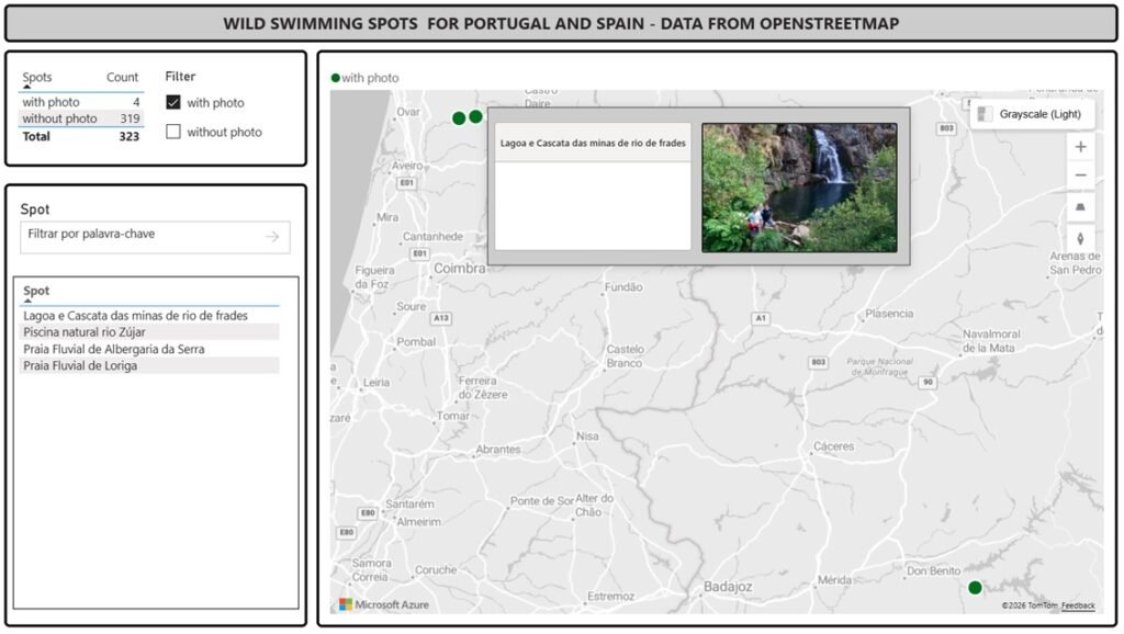 From OpenStreetMap to Power BI: Visualizing Wild Swimming Locations