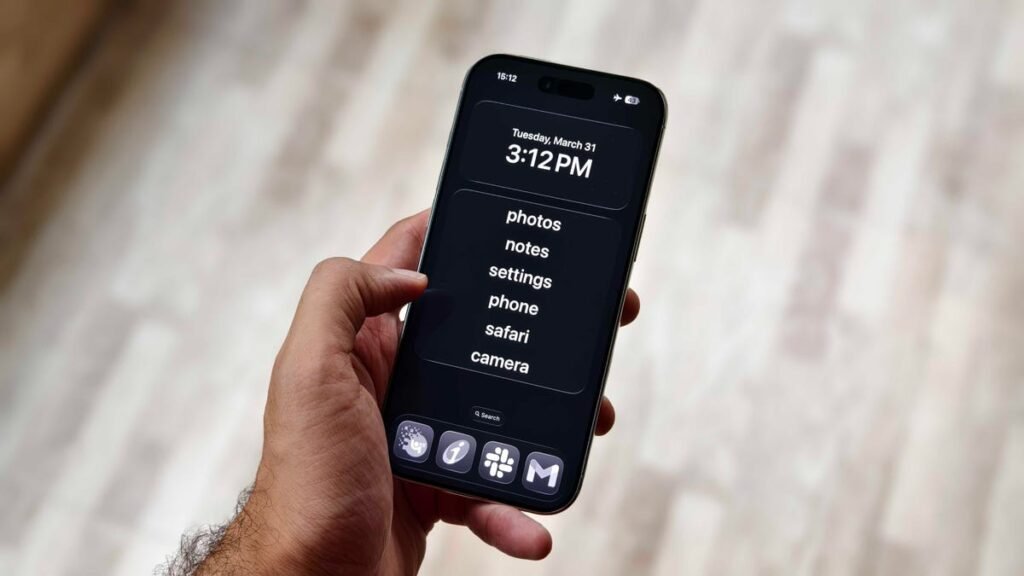 Dumb Phone app running on iPhone Air.