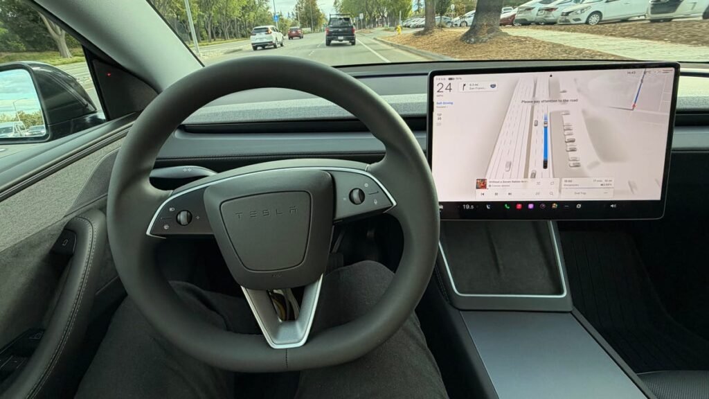 Tesla steering wheel