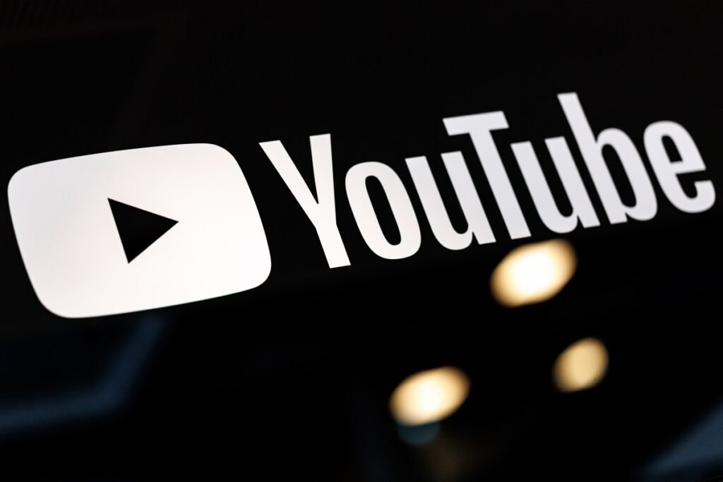 The YouTube logo and lettering