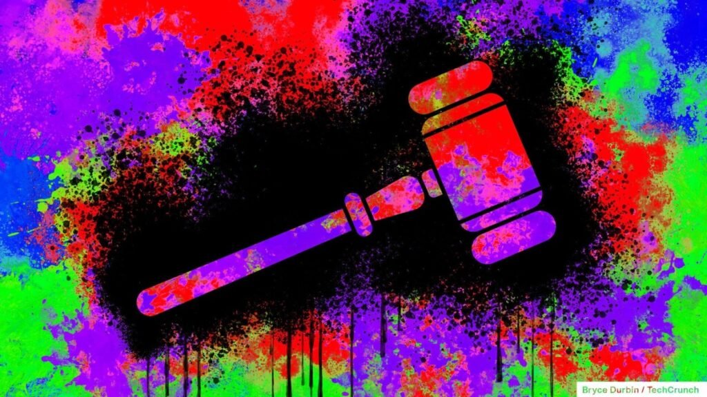 Clio’s $500M milestone arrives just as Anthropic ups the ante Concept illustration depicting messy litigation with an illustrated gavel on a multicolored background