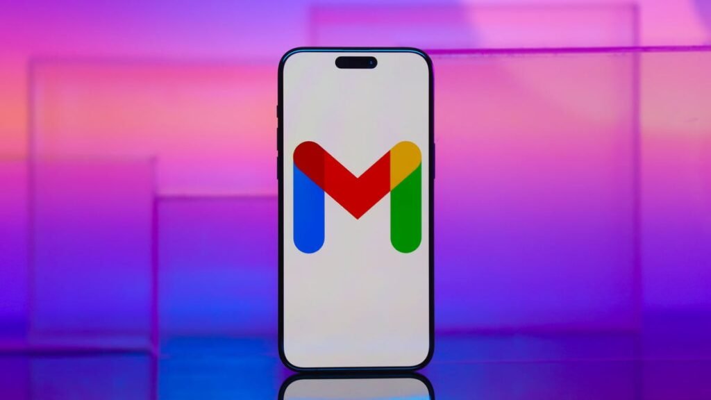 Google Could Limit New Gmail Accounts to Only 5GB of Free Storage Google Gmail icon on a phone with a purple background