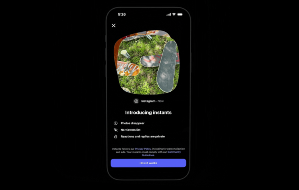 Instagram's new 'Instants' feature combines elements from Snapchat and BeReal
