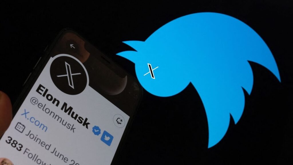 Judge probes whether Musk settlement with Trump admin is tainted by corruption Illustration includes an upside-down Twitter bird logo with an "X" where the bird's eye would be. Elon Musk's Twitter profile is also displayed on a smartphone screen.