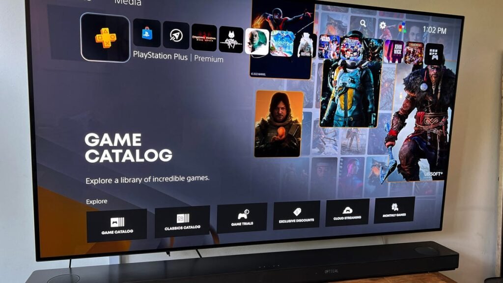 PlayStation Plus Prices Are Increasing for New Subscribers Starting May 20 A TV screen showing the PlayStation Plus menu.