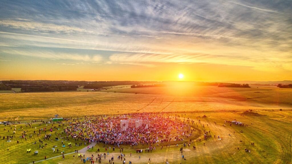 Summer solstice sun over Stonehenge