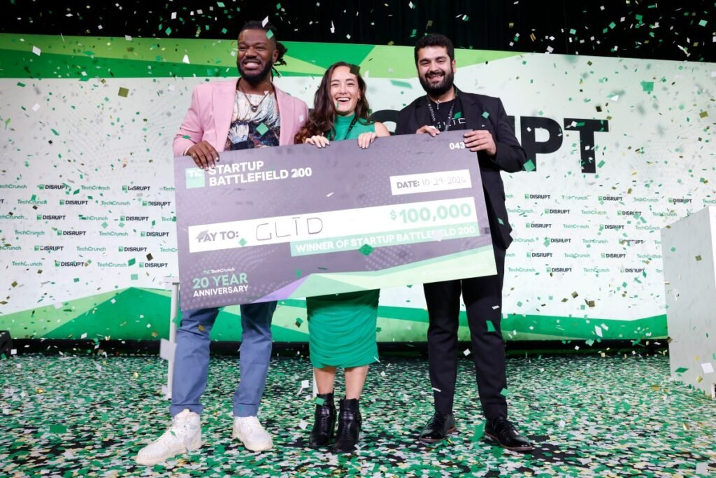 What we’re looking for in Startup Battlefield 2026, and how to apply in time for the May 27 deadline Kevin A. Damoa, Founder & CEO, Glīd, Claire Kroft and Ankit Malhotra, winners of the Startup Battlefield 2025, pose onstage during day three of TechCrunch Disrupt 2025 at Moscone Center on October 29, 2025 in San Francisco, California.
