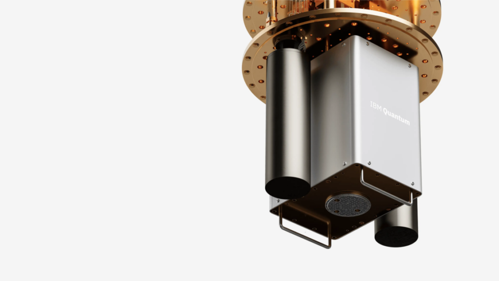 Quantum computers outperform classical ones, with results you can trust A silvery steel box bolted on the bottom of circular copper disks.