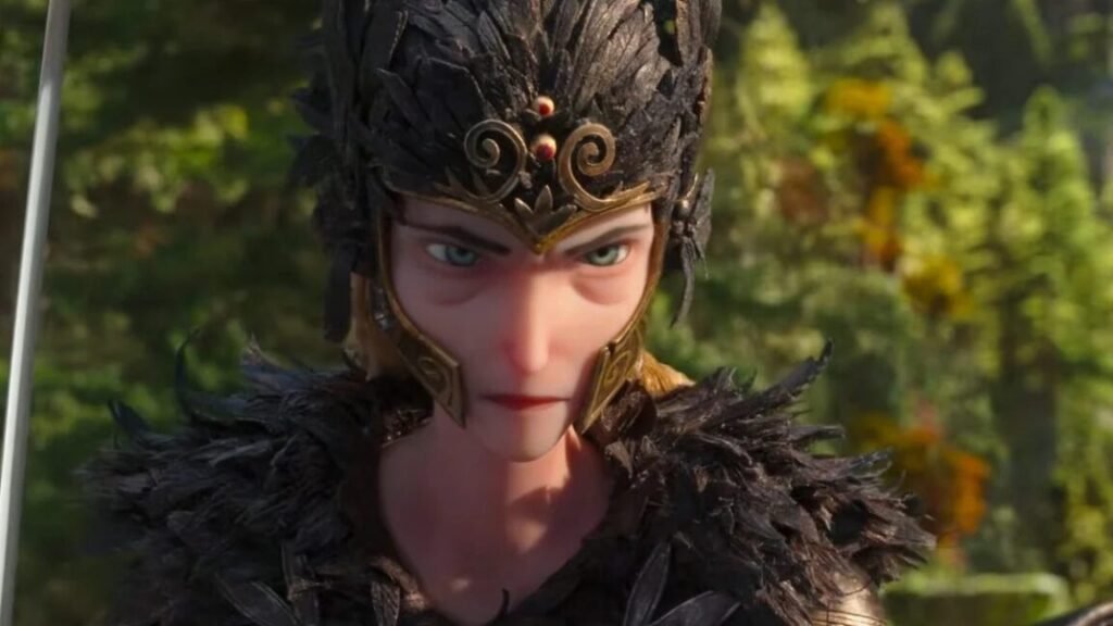 stop motion animated figure of a women in battle gear, looking fierce