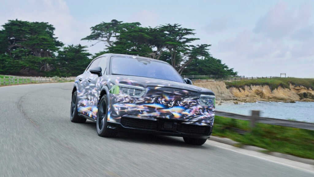 An EV that sounds like a 6.75 L V8: A ride in the Bentley Torcal A camouflaged preproduction Bentley Torcal drives towards the camera
