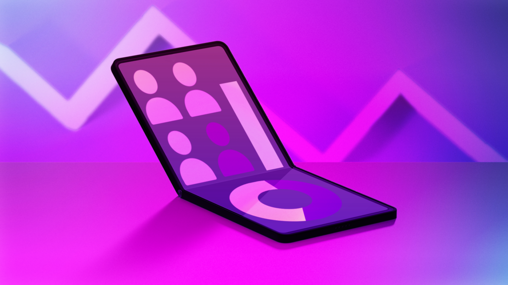 Mockup of Apple's first foldable phone