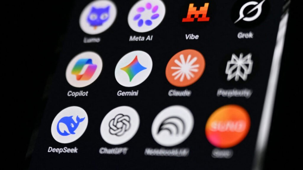 OpenAI and Anthropic in price war as Chinese AI rivals gain ground FRANCE-TECHNOLOGY-ECONOMY-AI This photograph shows a handheld smartphone displaying the icons of some of the main artificial intelligence based apps, including LLMs, chatbots and generative AI, with logos (from L) of Proton AG's Lumo, Meta AI, Mistral Vibe (formerly Le Chat), xAI's Grok, Microsoft's Copilot, Google's Gemini, Anthropic's Claude, Perplexity, Deepseek, OpenAI's Chat GPT, Google's Notebook LLM and generative AI music app Suno, in Saint-Mande, east of Paris, on July 15, 2026. (Photo by Martin LELIEVRE / AFP via Getty Images)