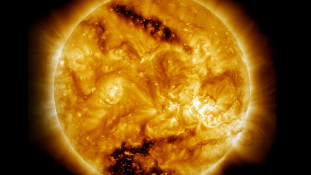 The world’s biggest solar telescope caught vortexes on the Sun’s surface Image of the surface of the Sun, showing lots of dynamic features.