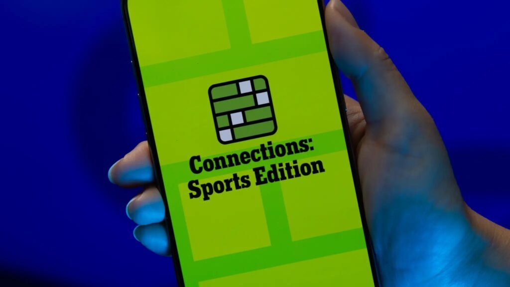 Connections: Sports Edition logo on a phone