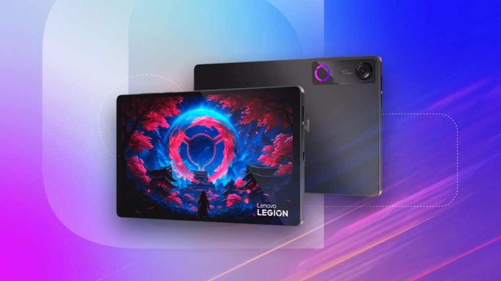 Lenovo Legio Tab 5 on a CNET background.