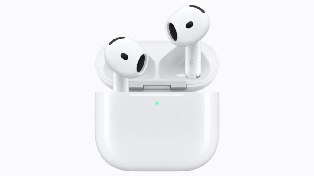 Two AirPods in their case