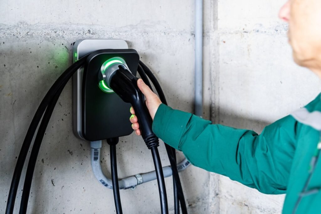 Noble Carbon will show how it’s making EV charger installs painless at TechCrunch Disrupt A man grabs an EV charger.