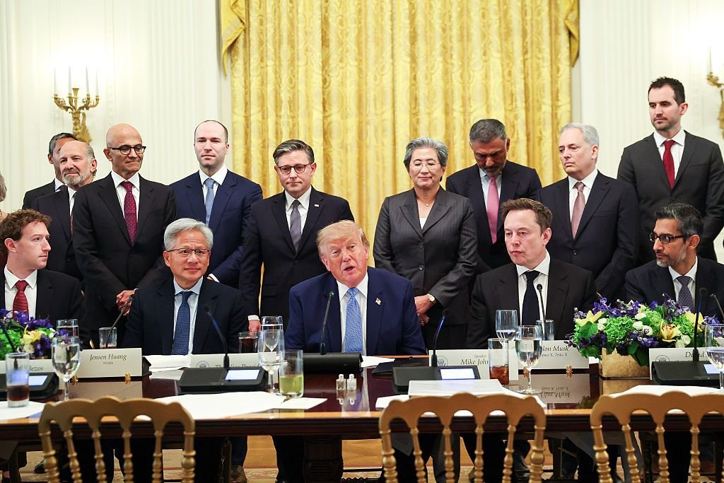 Pledge signed by President Trump and top AI leaders misspells the United States Pledge signed by President Trump and top AI leaders misspells the United States