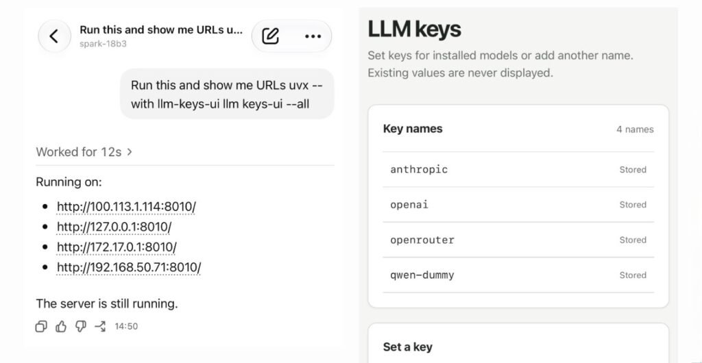 Release: llm-keys-ui 0.1 Release: llm-keys-ui 0.1