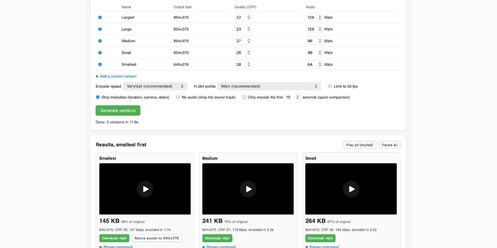 Tool: Video compressor