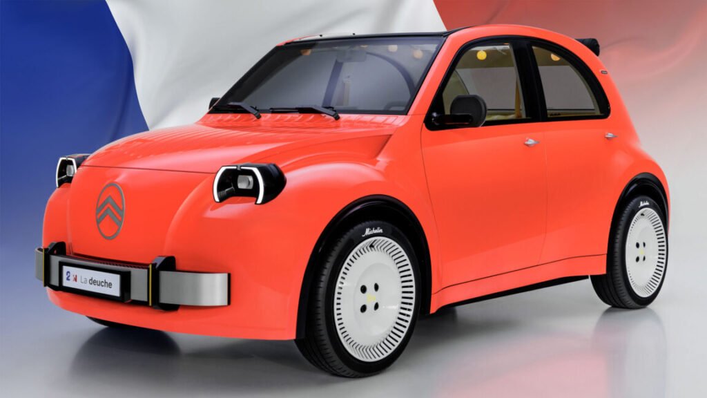 A red citroen 2 CV concept