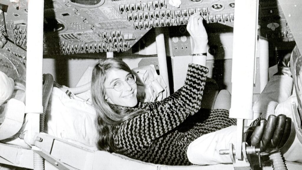 Hamilton during her time as lead Apollo flight software designer