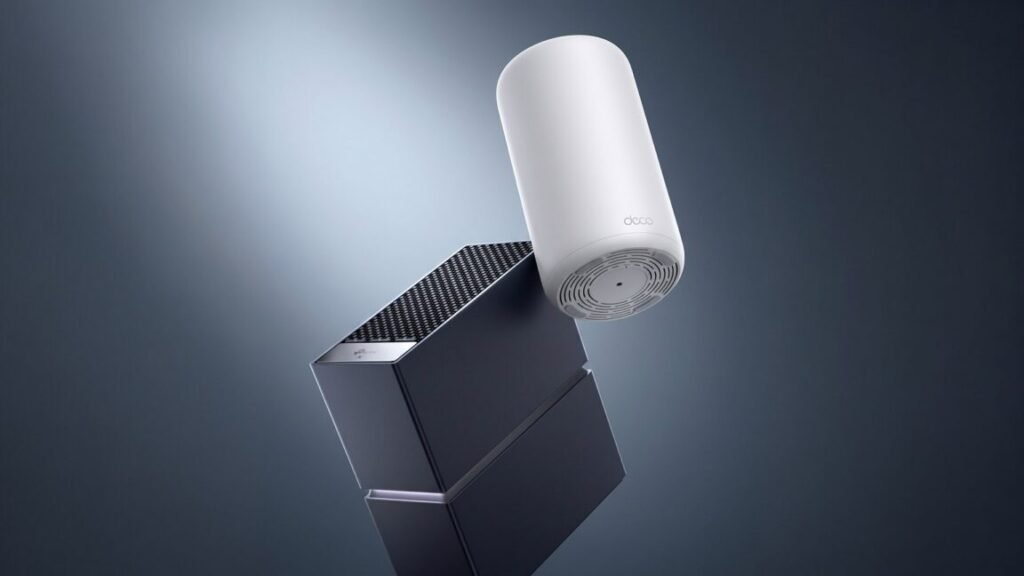 TP-Link problems in US grow amid FCC router ban and four state lawsuits Marketing image displaying a Wi-Fi router and mesh Wi-Fi device.